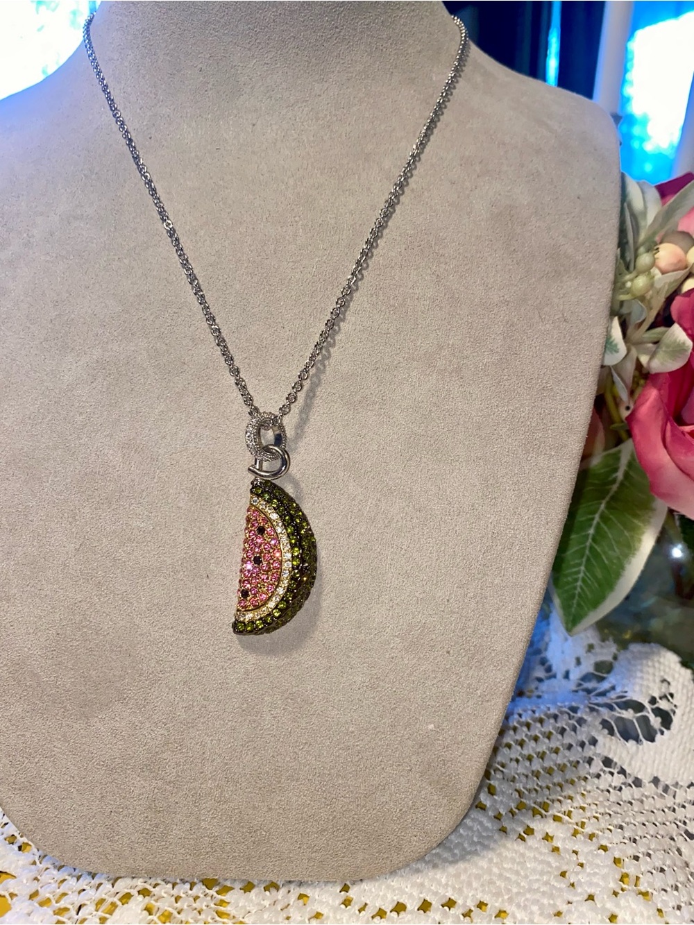 Watermelon Charm Pendant Necklace